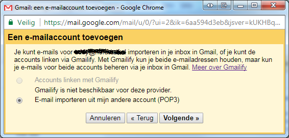 gmail mailaccount toevoegen